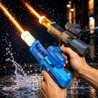 Bestie toys Electric Water Gun with LED Light, Rechargeable Battery,Water Blaster Squirt Guns for Kids Adults Range Up to 32 ft,Outdoor Summer Water Toys (Mix Color Black and Blue)