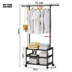 3 LAYERS ATTACHABLE CLOTH RACK