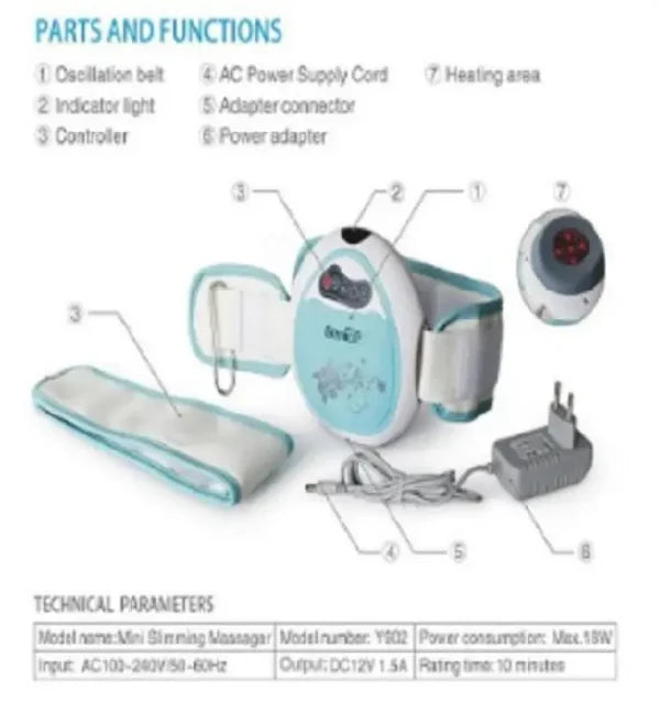 Benice Mini Slimming Massager Machine Vibration Slimming Weight Loss Belt