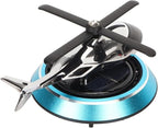 Solar Powered Rotating Helicopter Car Aromatherapy Air Freshener (Random Colour)