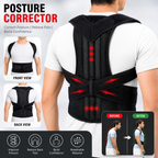 Black Mesh Posture Corrector Belt for Men Women