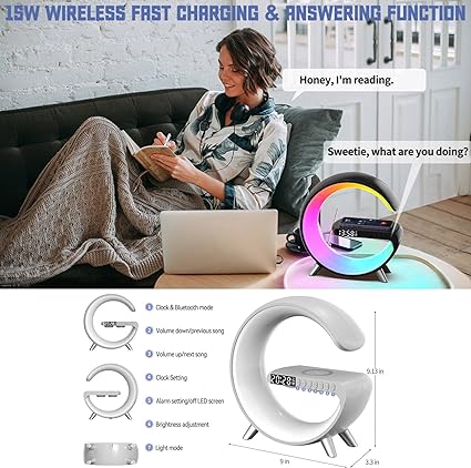 Led wireless charger Speaker