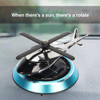Solar Powered Rotating Helicopter Car Aromatherapy Air Freshener (Random Colour)