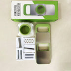 Multifunctional 5-Blade Vegetable Cutter & Grater | Stainless Steel Kitchen Tool