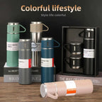 3 Cup 500ML Double-Layer Stainless Steel Vacuum Flask Set | Hot & Cold | Travel Thermos