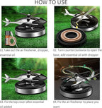 Solar Powered Rotating Helicopter Car Aromatherapy Air Freshener (Random Colour)