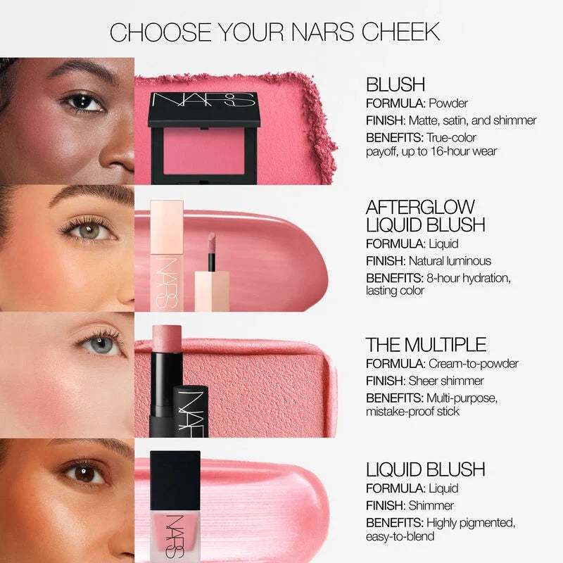 Dolce Vita | NARS Afterglow Liquid Blush 7ml Buildable Hydrating Blush with Sodium Hyaluronate and Vegan Protein