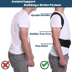 Back Pain Relief Posture Corrector Belt | Adjustable Support for Spine, Shoulder & Lumbar Alignment | Large