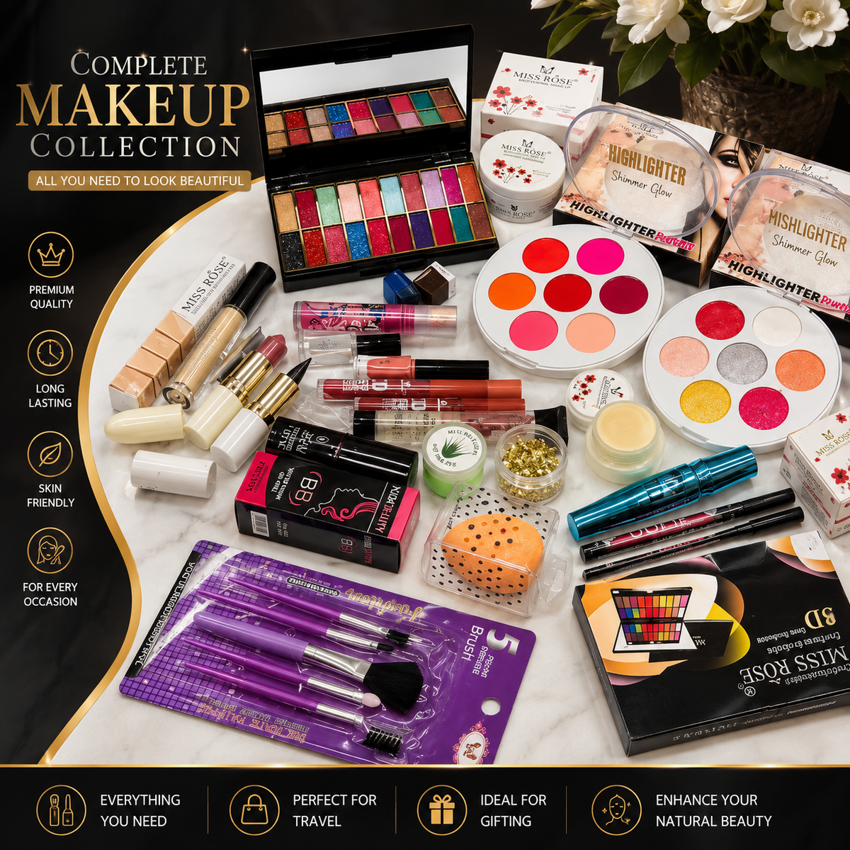 20-in-1 Makeup Kit for Women Multicolor ABS
