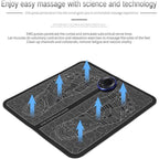 Ems Foot Massager Pad Electric Adjustable Portable Folding Mat Relieve Pains