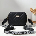 Black Leather Handbag for Girls & Women | Stylish Shoulder & Crossbody Bag | Daily Use & Gift