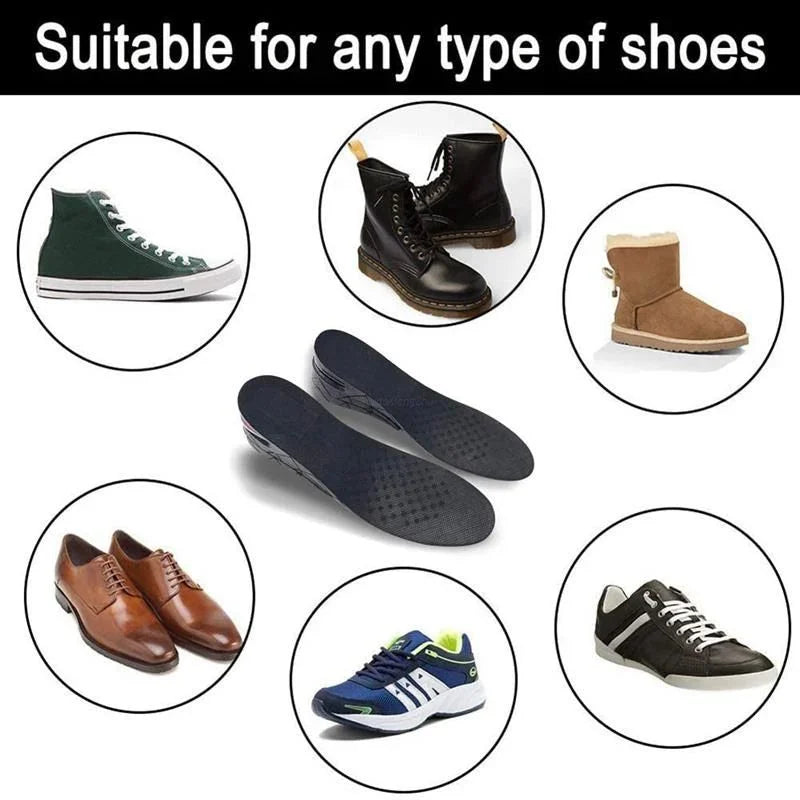 3 Layer Height Increase Insoles – Adjustable 3 cm to 7 cm | Soft, Comfortable & Shock-Absorbing | Elevator Shoe Inserts for Men & Women