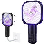 Portable Mini Mosquito Swatter   | USB Rechargeable Electric Bug Zapper with LED Night Light | Random color