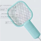 Portable Mini Mosquito Swatter   | USB Rechargeable Electric Bug Zapper with LED Night Light | Random color