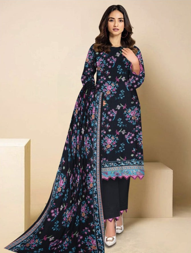 Khaadi Viscose Unstitched L 3 Pieces Casual Wear | Winter 23