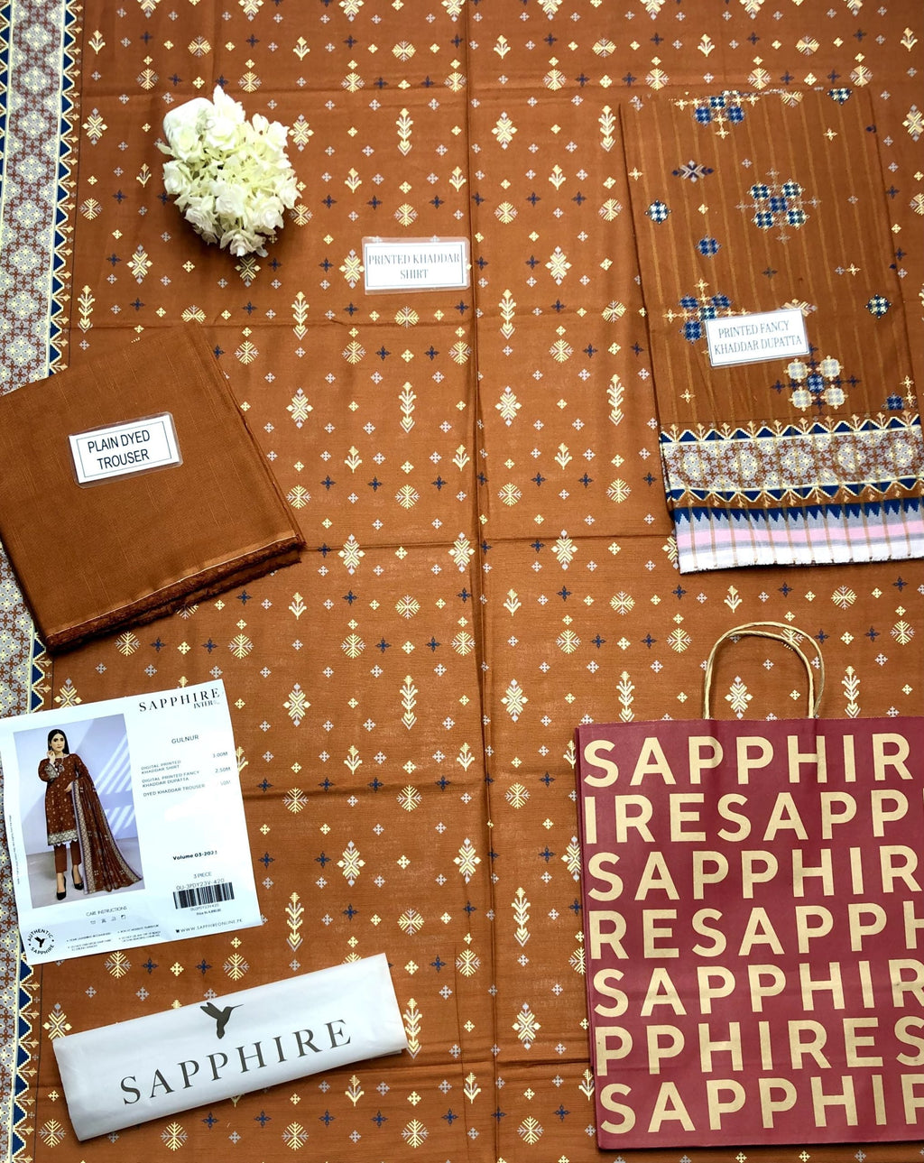 Sapphire Khaddar Unstitched L 3 Pieces