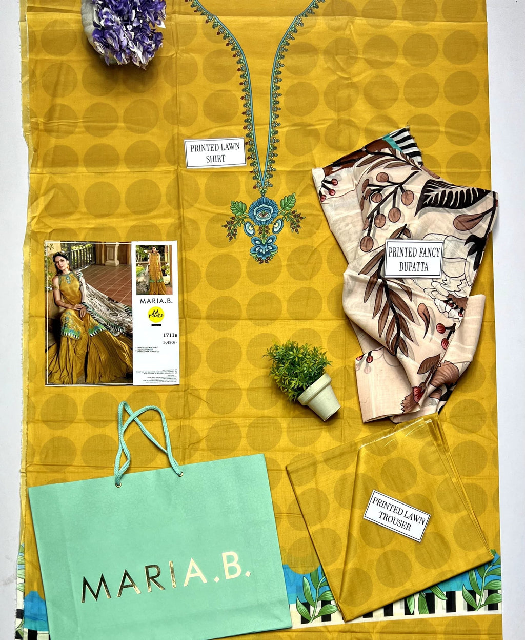 Maria B Lawn | Unstitched Collection 3 Pieces Casual Wear| Summer 24