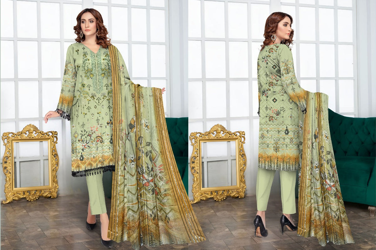 Bareeza Lawn 3 Pieces, Unstitched Dress For Women | Summer Collection