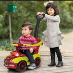 Kids Stroller Riding Car Yellow Black Plastic