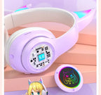 Cat Ear LED Headphones Multicolor ABS for Teens Young Adults