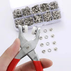 Stainless Steel Snap Button Machine Red Handles