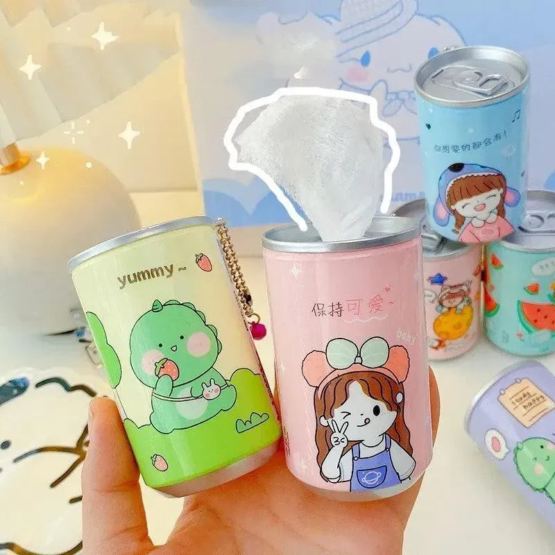 Instant Makeup Wipes Can Travel Size Multicolor