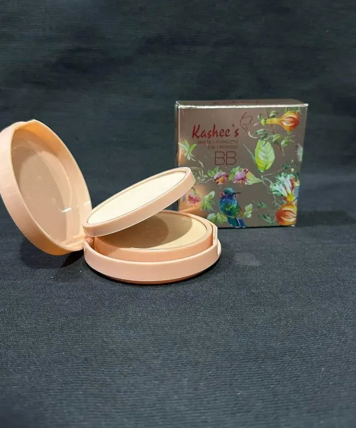 Kashees 2 in 1 Matte Poreless Face Powder Natural Shade