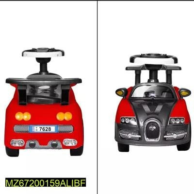 Kids Stroller Riding Car Yellow Black Plastic
