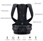 Black Mesh Posture Corrector Belt for Men Women
