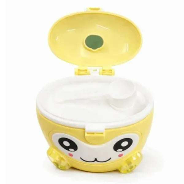 Yellow Apple Shape Milk Container with Cute Face