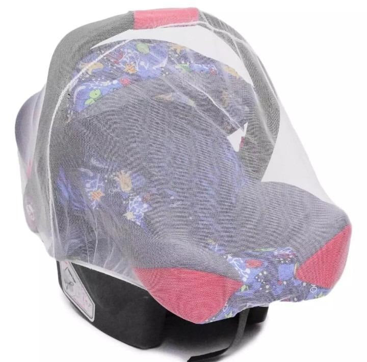 Baby Carry Cot Blue Red Sun Canopy 3-Way Buckle