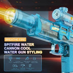 Bestie toys Electric Water Gun with LED Light, Rechargeable Battery,Water Blaster Squirt Guns for Kids Adults Range Up to 32 ft,Outdoor Summer Water Toys (Mix Color Black and Blue)