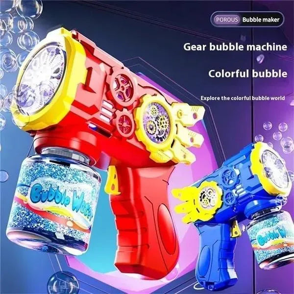 Kids Bubble Gun with LED Light & 100ML Solution