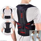 Black Mesh Posture Corrector Belt for Men Women