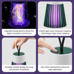 USB Rechargeable Mosquito Killer Lamp Green White 12.5cm