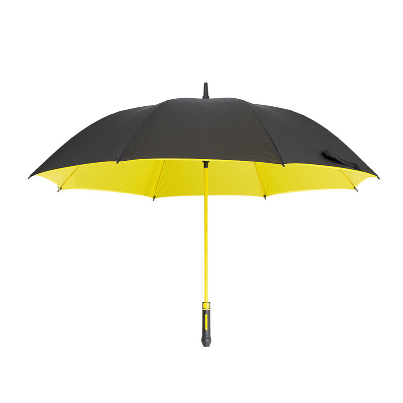 Double Layer Straight Umbrella with Color Matching Handle