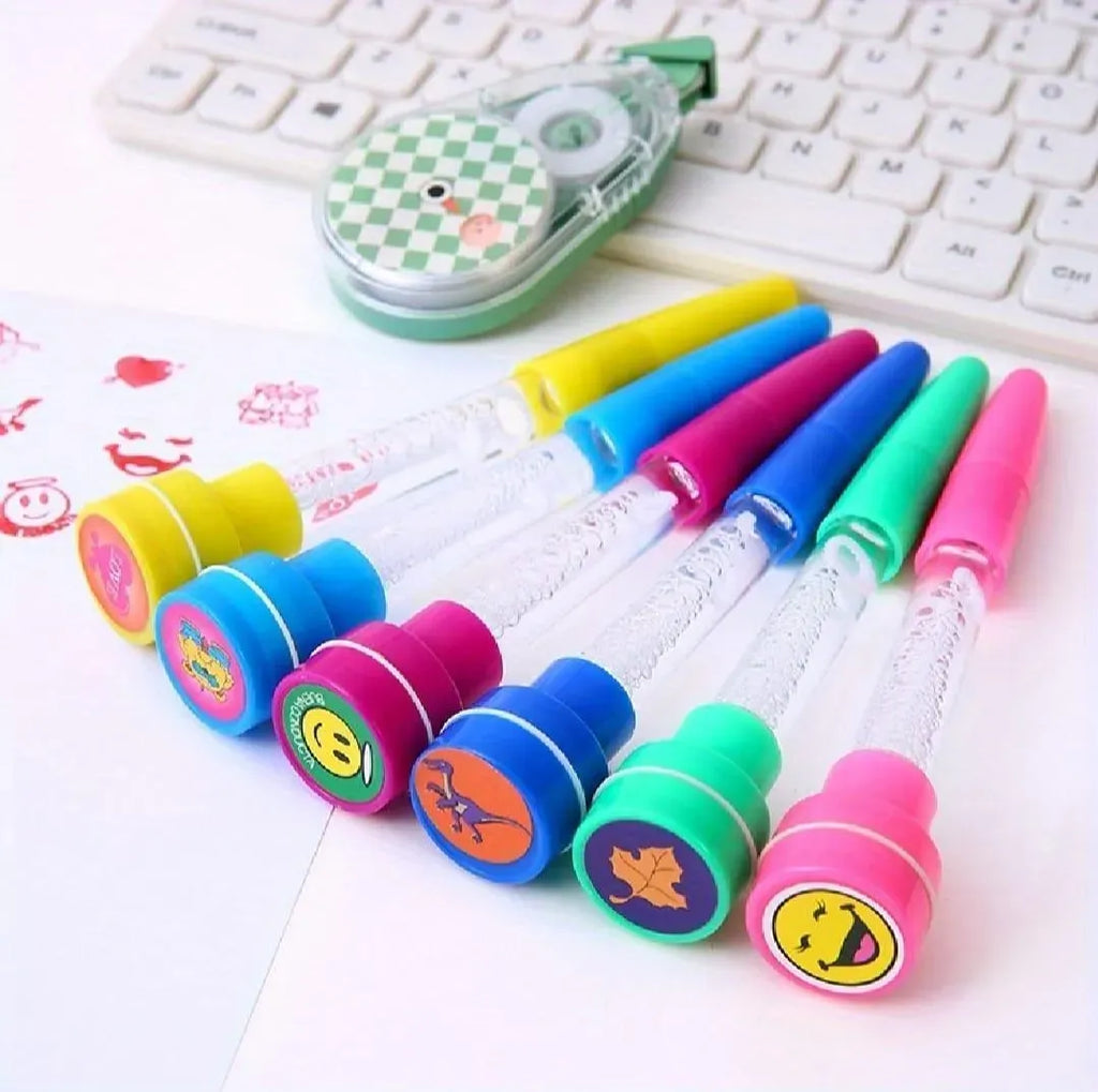 4-in-1 Bubble Stamp Ball Pen with Light & Ballpoint