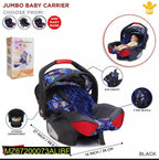 Baby Carry Cot Blue Red Sun Canopy 3-Way Buckle
