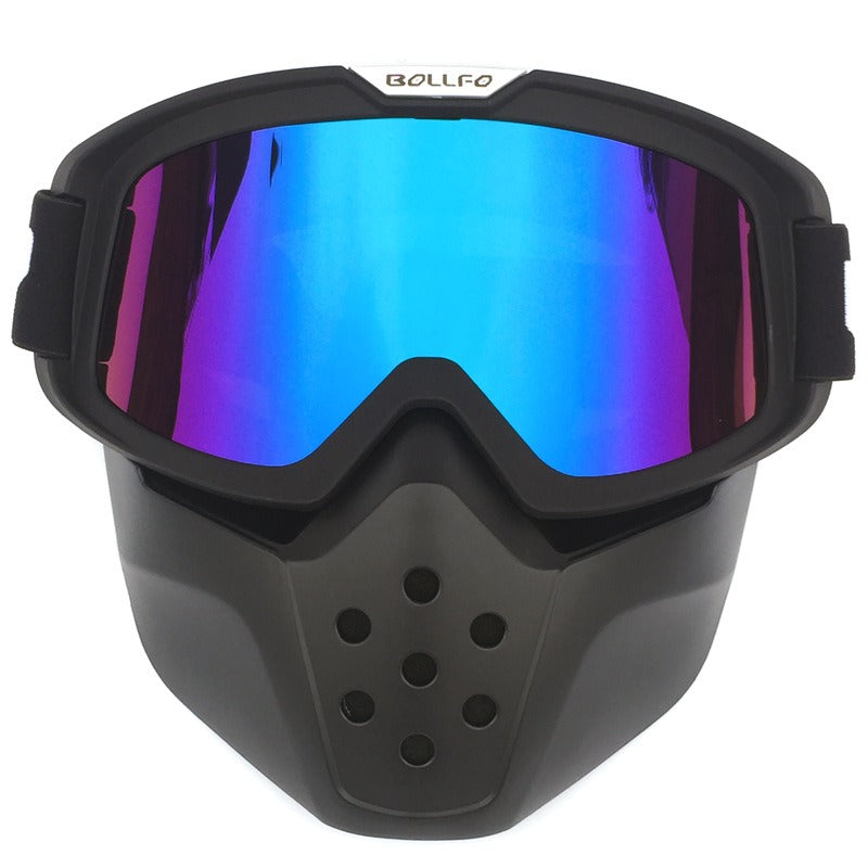 BOLLFO Retro Mask Goggles for Motorcycle Racing Outdoor Riding