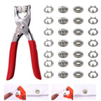 Metal Hand Press Tich Button Fixer Machine with 25 Snap Buttons | Durable & Easy-to-Use DIY Tool