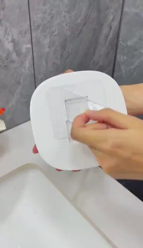 Light Green | Self-Adhesive Wall-Mounted Luxury Soap Holder with Lid and Drainage Tray