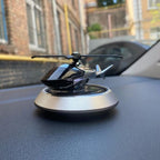 Solar Powered Rotating Helicopter Car Aromatherapy Air Freshener (Random Colour)