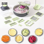 VEGETABLE CHOPPER & SLICER WITH DRAINING BASKET – ASSORTED COLORS