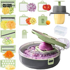 VEGETABLE CHOPPER & SLICER WITH DRAINING BASKET – ASSORTED COLORS
